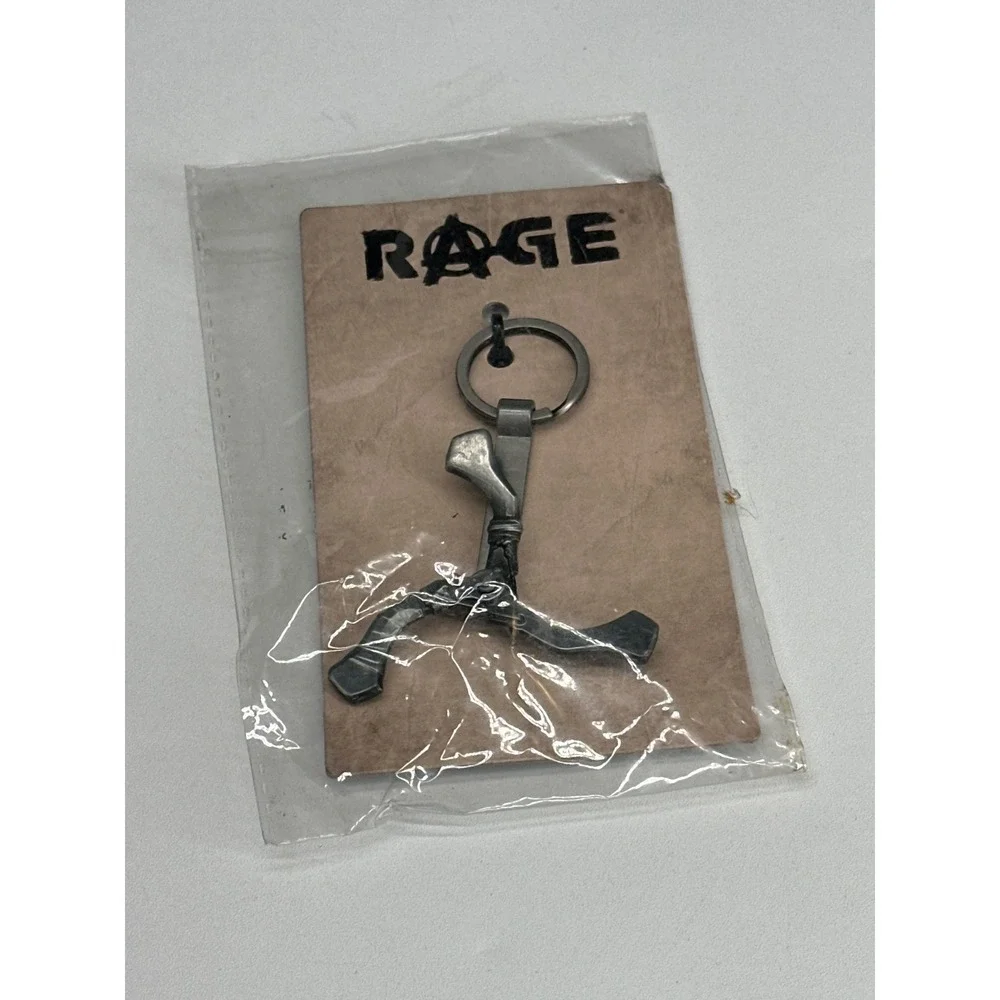 Rage Bethesda Video‎ Game Keychain Metal Batarang Keychain NEW Sealed